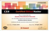 Jasmin Dawada Certified Ethical Hacking Certificate